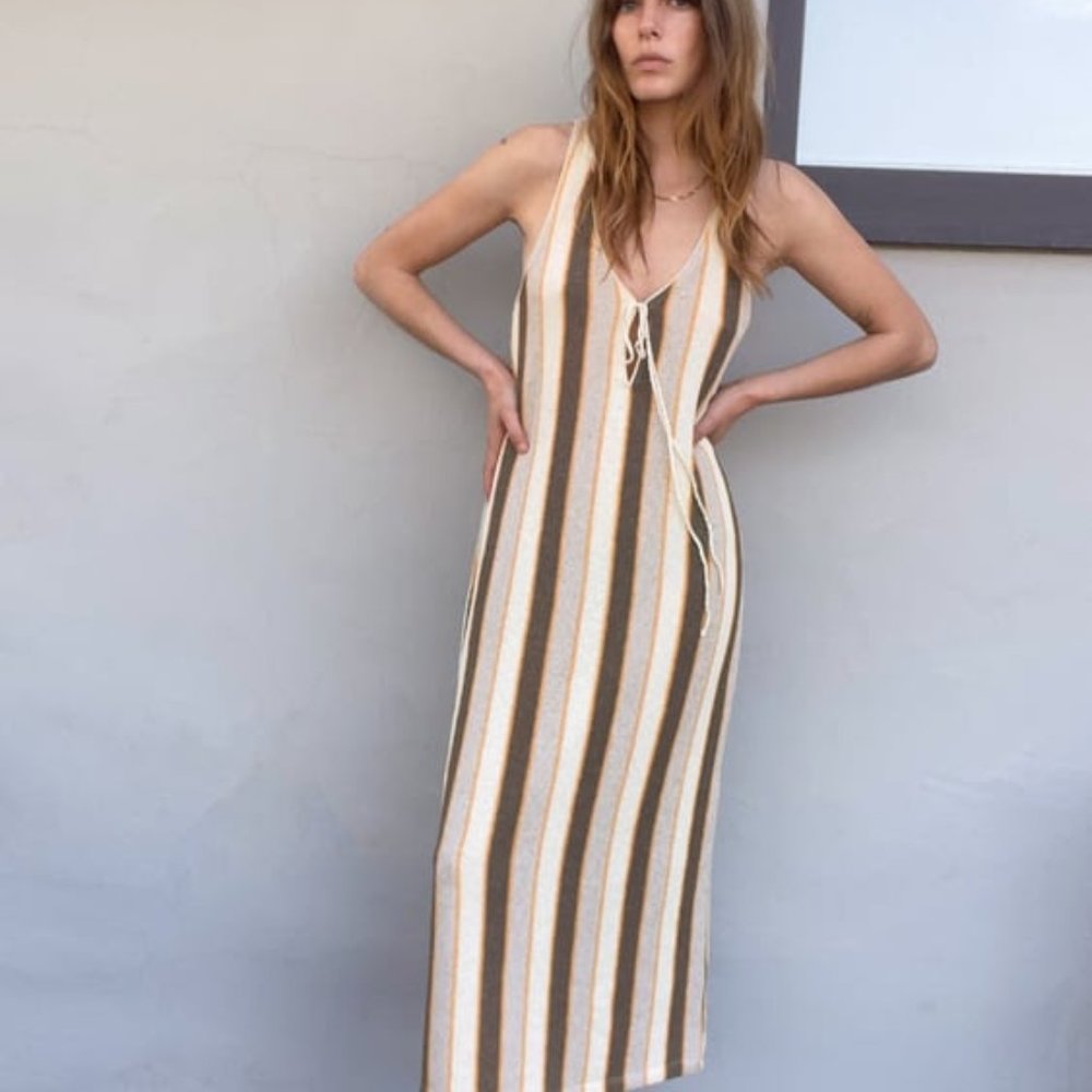 NWT. Zara Rustic Midi Dress. Size M.